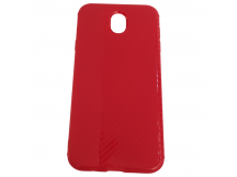 Чехол Samsung J7 (2017)/J730F силикон Drift красный карбон
