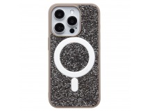 Чехол-накладка - SM029 POSH SHINE SafeMag для "Apple iPhone 15 Pro" россыпь кристаллов (gray(237160)