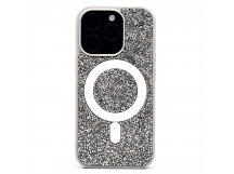 Чехол-накладка - SM029 POSH SHINE SafeMag для "Apple iPhone 16 Pro" россыпь кристаллов (whit(237134)