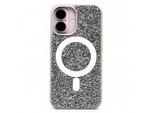 Чехол-накладка - SM029 POSH SHINE SafeMag для "Apple iPhone 16" россыпь кристаллов (white ti(237143)