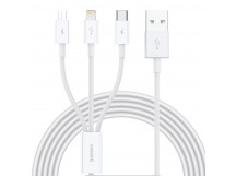 BAS кабель 3в1 USB 3,5A 1,5m white