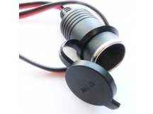 Гнездо автоприкуривателя на корпус, с кабелем 2х0,75мм, 0,3м