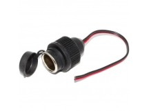 Гнездо автоприкуривателя на корпус, с резьбой и гайкой, пластик