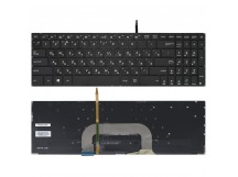 Клавиатура Asus VivoBook R702U черная с подсветкой