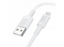 Кабель USB - micro USB Borofone BX111 Feliz (повр. уп.) 100см 2,4A  (white) (238890)