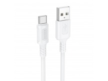 Кабель USB - Type-C Borofone BX111 Feliz (повр. уп.) 100см 3A  (white) (238887)