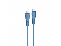 Кабель Type-C - Type-C Hoco X67 Nano PD (повр. уп.) 60W 100см 3A  (blue) ()