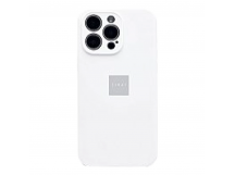 Чехол силиконовый Silicone Case ORG iPhone 15 Pro Max (защита камеры) белый (01)