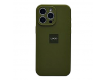 Чехол силиконовый Silicone Case ORG iPhone 15 Pro Max (защита камеры) темно-зеленый
