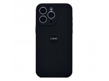 Чехол силиконовый Silicone Case ORG iPhone 15 Pro Max (защита камеры) черный