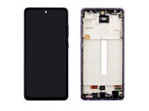 Дисплей для Samsung A525F/A526B/A528B Galaxy A52/A52/A52s 6,43" в рамке + тачскрин (фиолет.) (OLED)