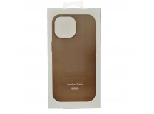 Чехол для iPhone 16 кожаный Magsafe, коричневый