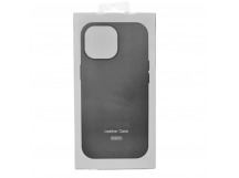 Чехол для iPhone 15 Pro Max кожаный Magsafe, серый