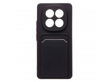 Чехол-накладка - SC337 с картхолдером для "Xiaomi Redmi Note 14 Pro" (black) (238763)
