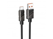 Кабель USB - Type-C BOROFONE BU54 (5A/1.2m/текстиль) черный