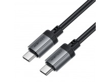 Кабель Type-C - Type-C Acefast C20-03 (3A, 60W, PD, оплетка нейлон, 1.2 м) Черный