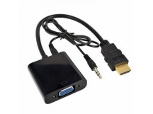 Адаптер HDMI to VGA + audio (черный) 15см (H177)