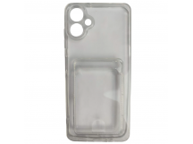 Чехол силиконовый Samsung A06 с визитницей прозрачный