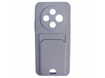 Чехол силиконовый Tecno Spark 30С матовый цветной с визитницей сиреневый