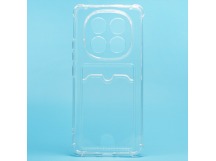 Чехол-накладка - SC276 с картхолдером для "Xiaomi Redmi Note 14 Pro" (transparent) (238766)