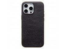 Чехол-накладка Cellis SM031 SafeMag для "Apple iPhone 15 Pro Max" Натуральная кожа (black) (237496)