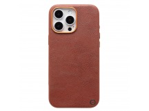Чехол-накладка Cellis SM031 SafeMag для "Apple iPhone 15 Pro Max" Натуральная кожа (brown) (237498)