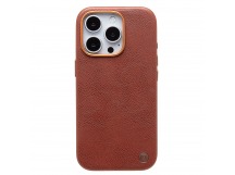 Чехол-накладка Cellis SM031 SafeMag для "Apple iPhone 15 Pro" Натуральная кожа (brown) (237495)