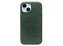 Чехол-накладка Cellis SM031 SafeMag для "Apple iPhone 15" Натуральная кожа (dark green) (237491)