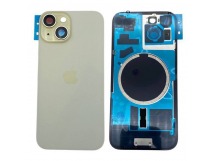 Задняя крышка iPhone 15 (Стекло камеры + Рамка + MagSafe) Оригинал Желтый