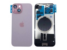 Задняя крышка iPhone 15 (Стекло камеры + Рамка + MagSafe) Оригинал Розовый