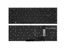 Клавиатура для MSI Modern 15 B12HW черная c белой подсветкой