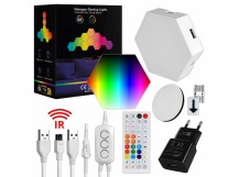 Светодиодный светильник RGB соты 12 шт с пультои и Wi-Fi