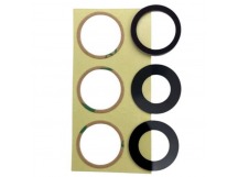 Стекло камеры iPhone 15 Pro (Комплект из 3шт) Черный (Оригинал)