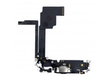 Шлейф iPhone 15 Pro Max на системный разъем + микрофон Черный (Оригинал)