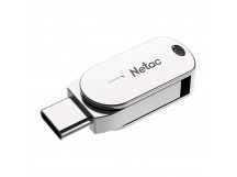 Флеш-накопитель USB 3.0 16GB Netac U785C Dual серебро(USB 3.0/3.1 + Type C)