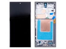 Дисплей для Samsung Galaxy S24 Ultra (S928B) модуль с рамкой Черный - (OLED) (Full Size)