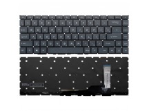 Клавиатура для MSI Prestige 14 A10 темно-серая с белой подсветкой