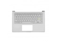 Топ-панель 90NB0QR1-R30RU0 для Asus серебро, серебряные клавиши с подсветкой