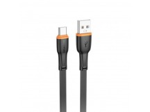 Кабель USB - Type-C Borofone BX118 (3A, плоский) Черный