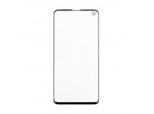 Стекло для переклейки Samsung Galaxy S10 (G973F) в сборе с OCA пленкой Черный - (Feaglet)