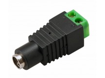 Гнездо питания D=5,5мм - D внутреннего проводника 2,1мм, с клеммной колодкой Rexant