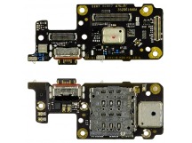 Шлейф для Xiaomi Redmi Note 11 Pro+ 5G (21091116UG) плата системный разъем/разъем SIM/микрофон - Премиум