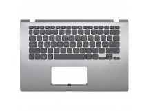 Топ-панель Asus F409FA серебро, серые клавиши без подсветки 