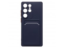 Чехол-накладка - SC337 с картхолдером для "Samsung Galaxy S25 Ultra" (dark blue) (239048)