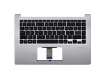 Топ-панель для Asus VivoBook 14 F421EA серебро, черные клавиши с подсветкой