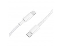 Кабель Type-C - Type-C BOROFONE BX117 (60W/1m/текстиль) белый
