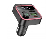 Автомобильный FM-трансмиттер HOCO E85 (2USB QC 3.0/PD) черный