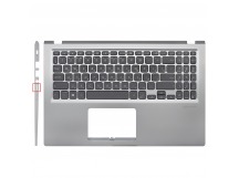 Топ-панель для ноутбука Asus 15 F515JA  серебро, серые клавиши без подсветки (для моделей с SD-портом)