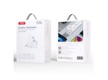 Переходник на евро вилку XO WL23, 2500Вт белый