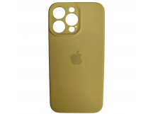 Чехол силиконовый Silicone Case ORG iPhone 14 Pro Max (защита камеры) горчичный